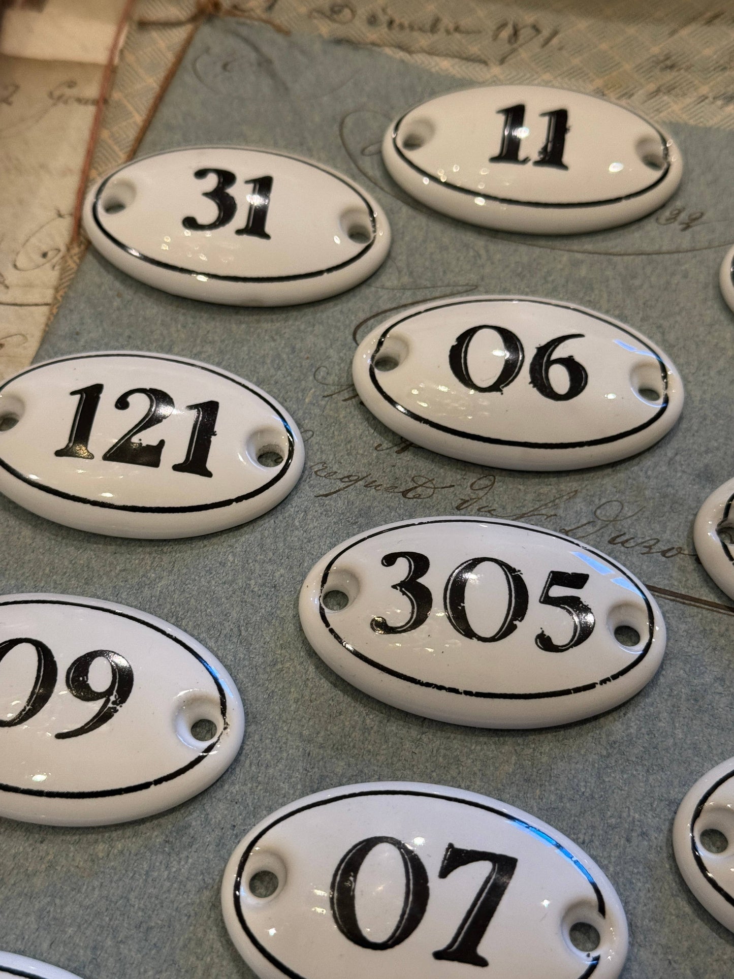 Porcelain Bisque Numbers