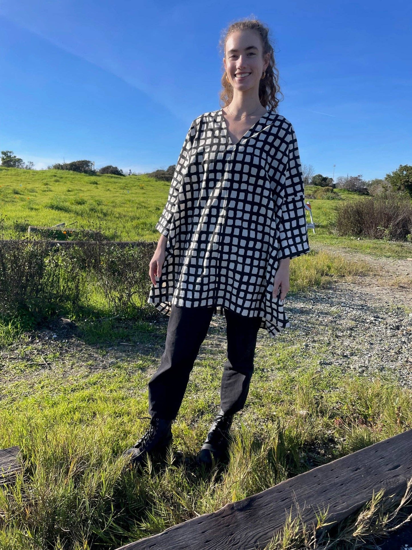 Dress / Tunic Black Check