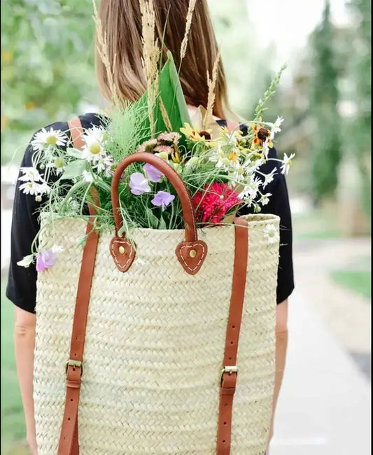 Straw Backpack - Straw Beach Bag