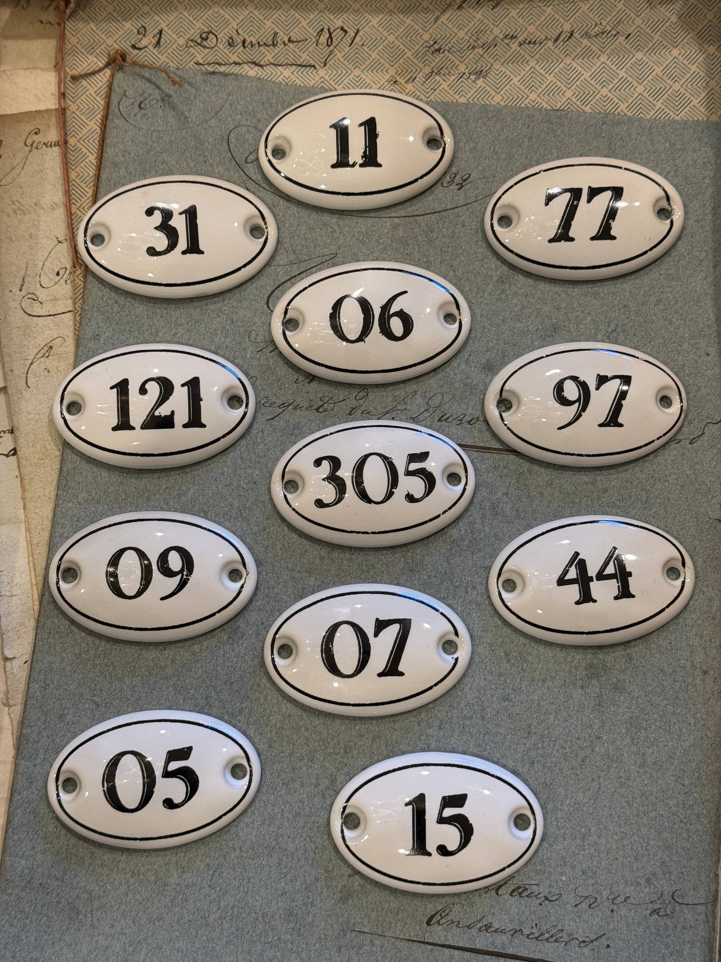 Porcelain Bisque Numbers