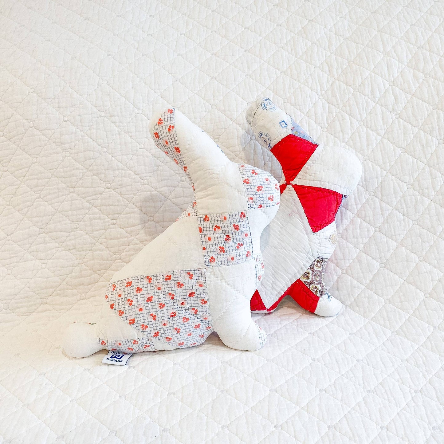 Mini Vintage Quilt Bunny – One-of-a-kind Upcycled Plush