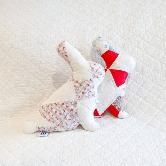 Mini Vintage Quilt Bunny – One-of-a-kind Upcycled Plush
