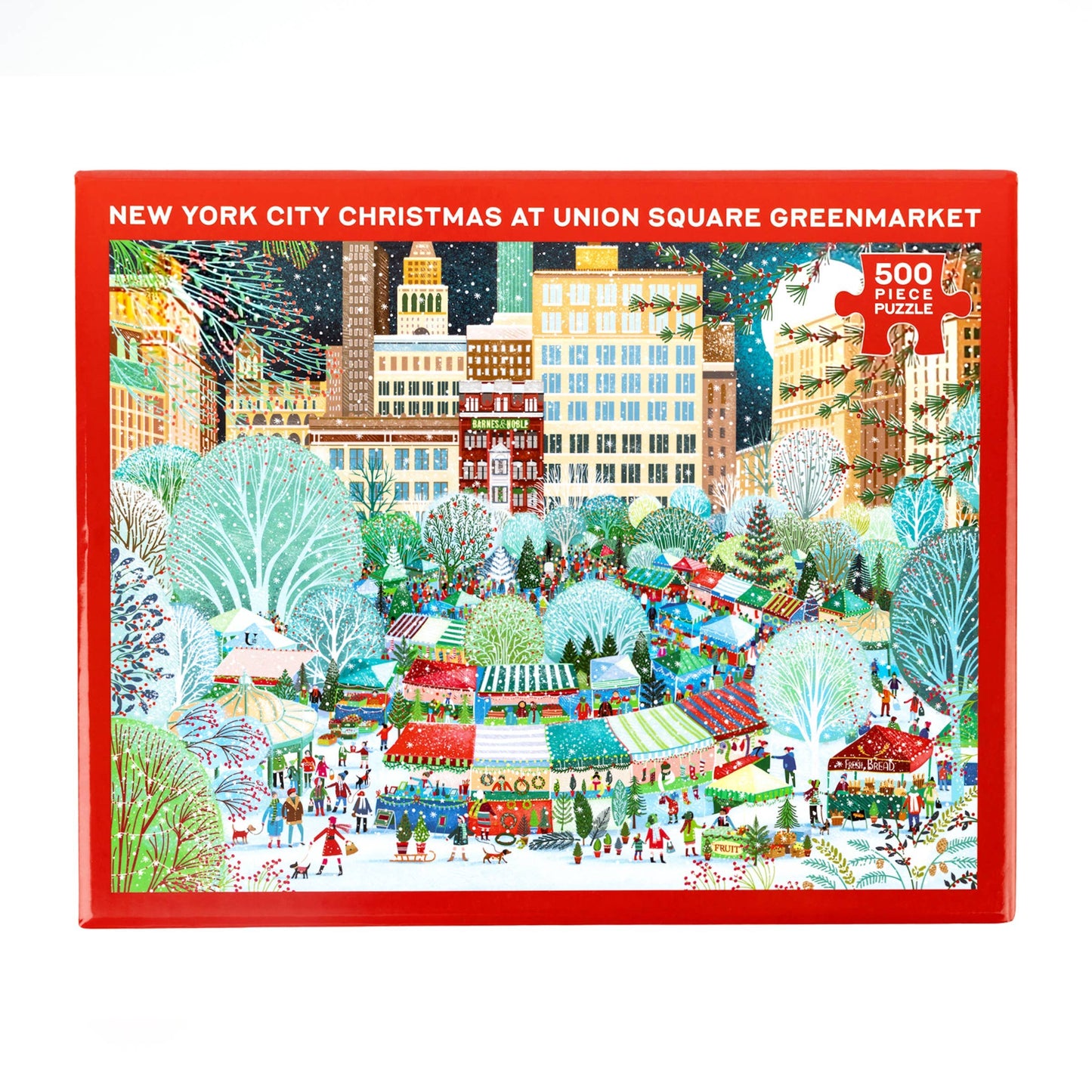 NYC Christmas at Union Square Greenmarket Puzzle (500 Piece)