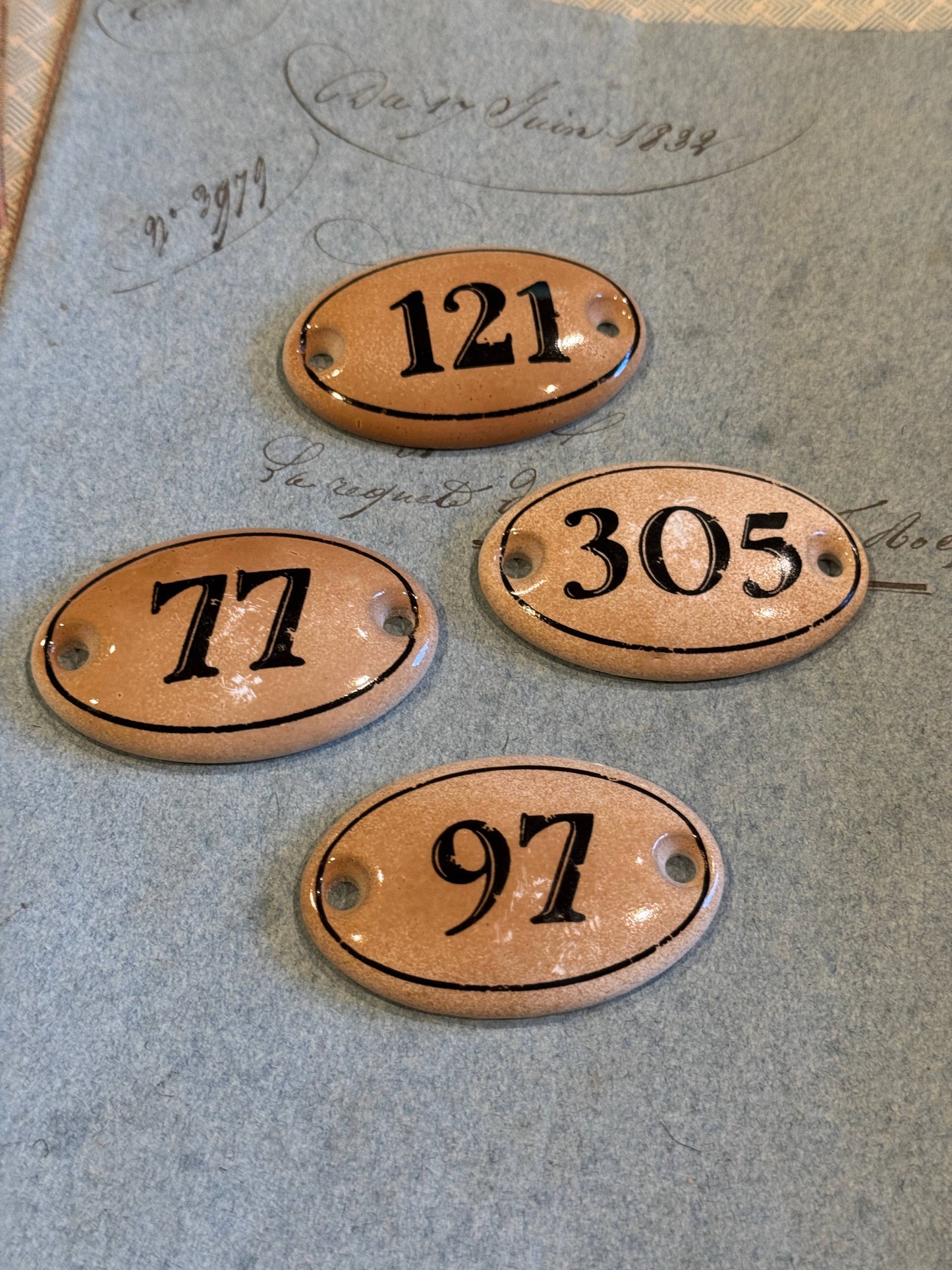 Porcelain Bisque Numbers