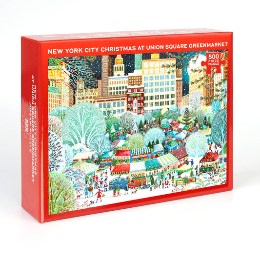 NYC Christmas at Union Square Greenmarket Puzzle (500 Piece)