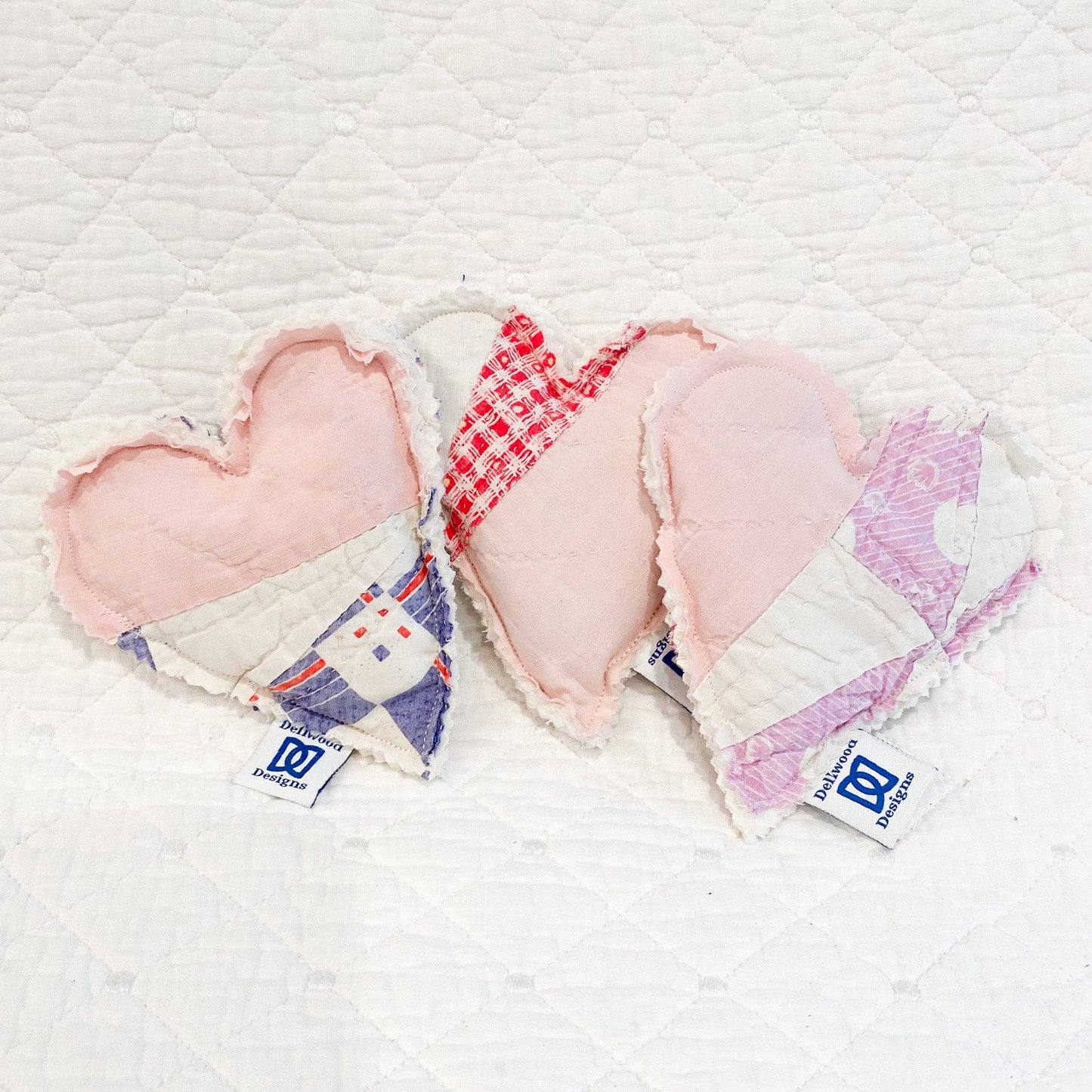 Heart Lavender Sachet–Handmade with Assorted Antique Quilts