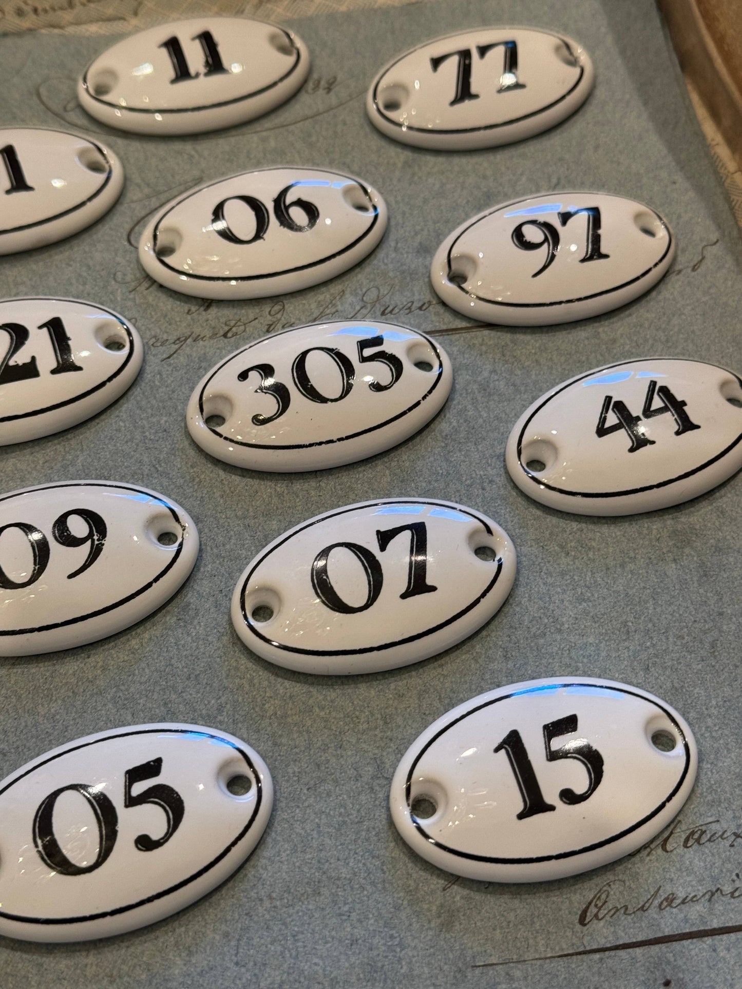 Porcelain Bisque Numbers