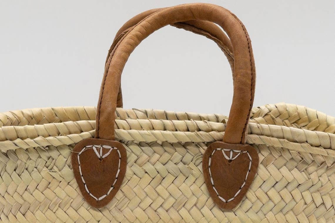Mini Straw Bags Leather | Beach bag