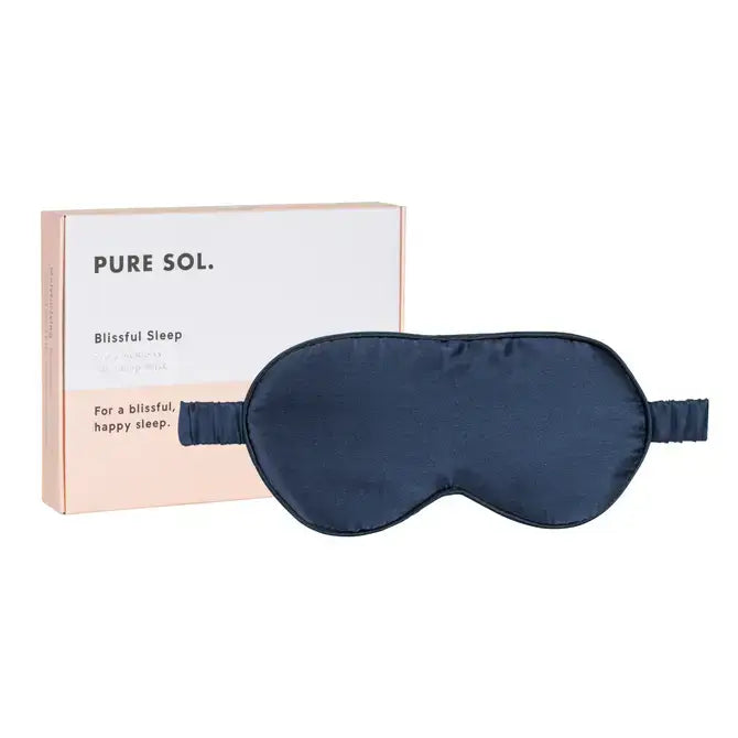 Blissful Sleep Mulberry Silk Eye Sleep Eye Mask - Navy