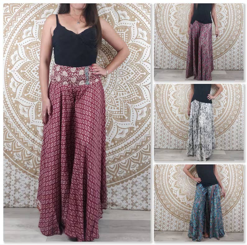 Sari Silk Palazzo Pants