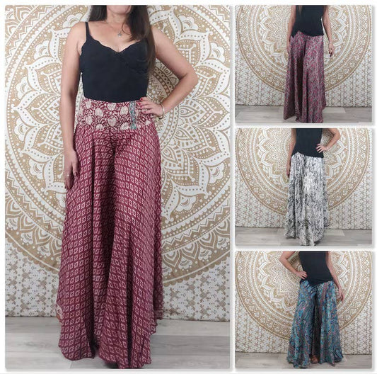 Sari Silk Palazzo Pants