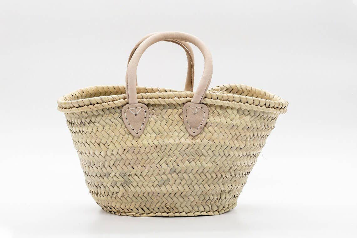 Mini Straw Bags Leather | Beach bag
