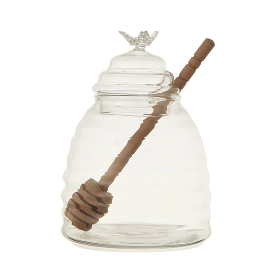 Glass Honey Pot
