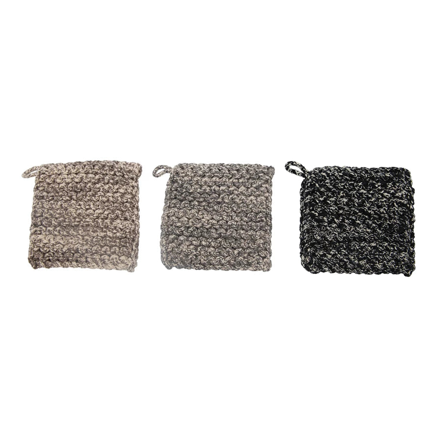 Marled Knitted Pot Holder