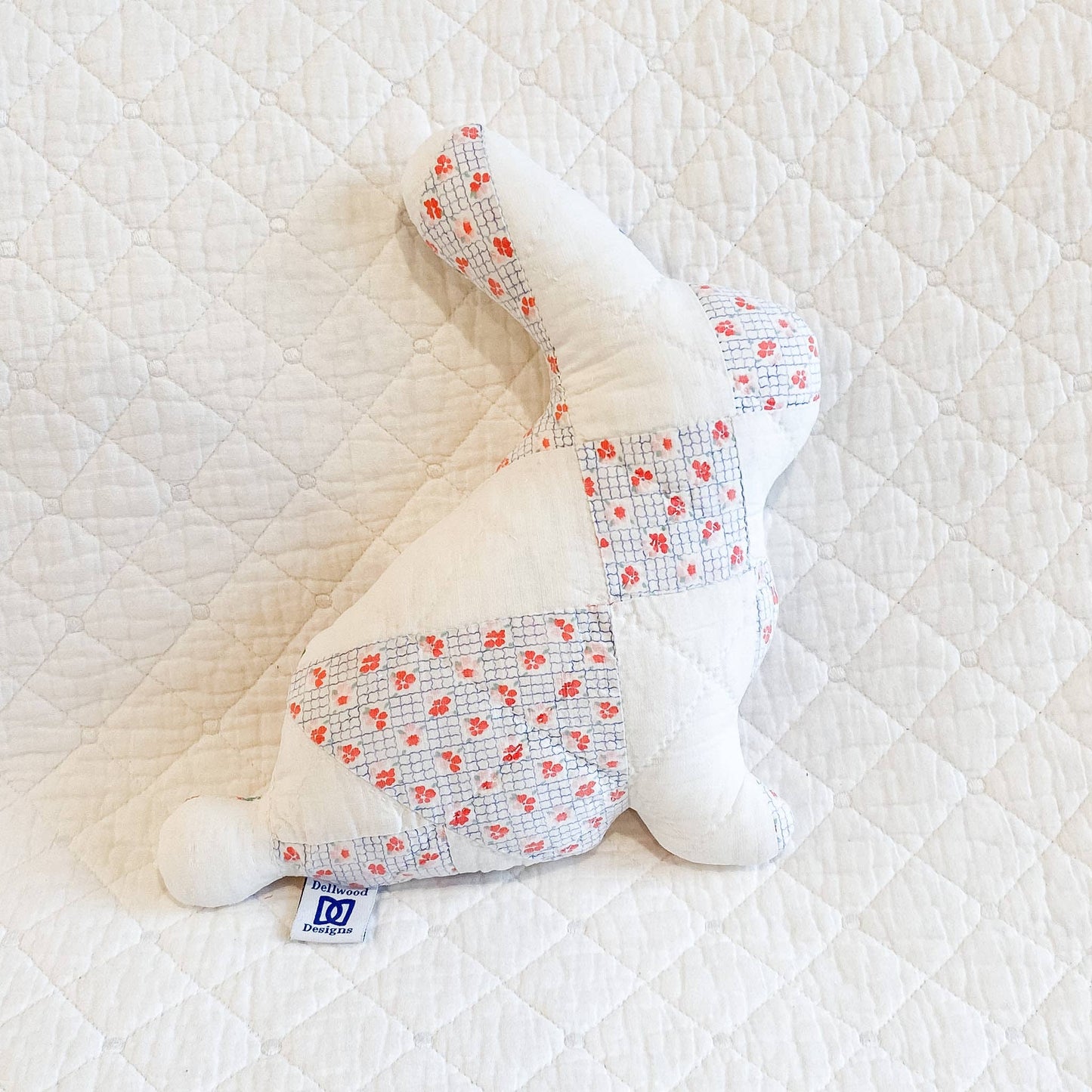 Mini Vintage Quilt Bunny – One-of-a-kind Upcycled Plush