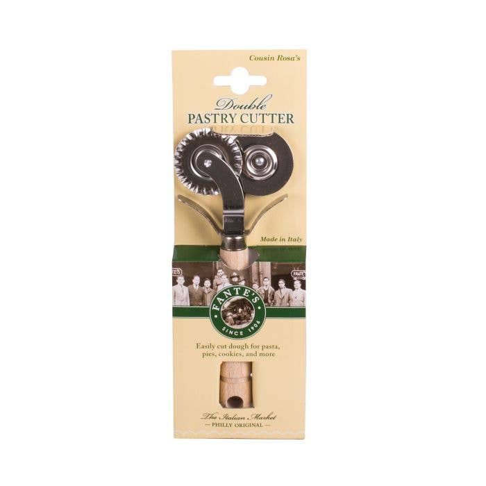 Fantes Double Pastry Ravioli Pasta Dough Cutter Crimper