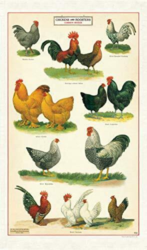 Cavallini Tea Towel- Chickens