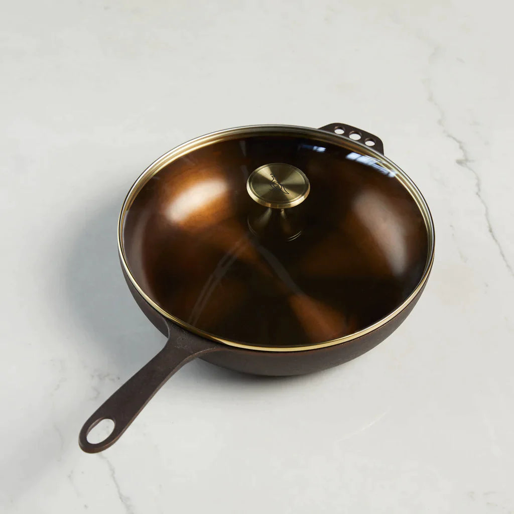Smithey Ironware No. 11 Deep Skillet W/ Lid