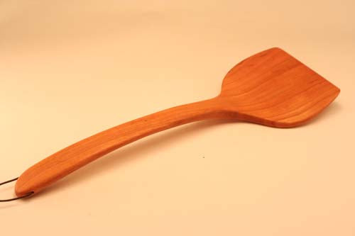 Handcrafted Wooden Hamburger Flipper, 12"