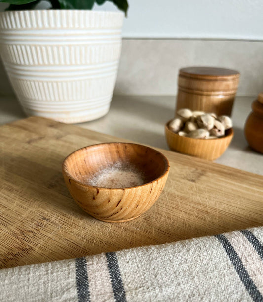 Wood W/ Beeswax Pinch Bowl-Made In USA