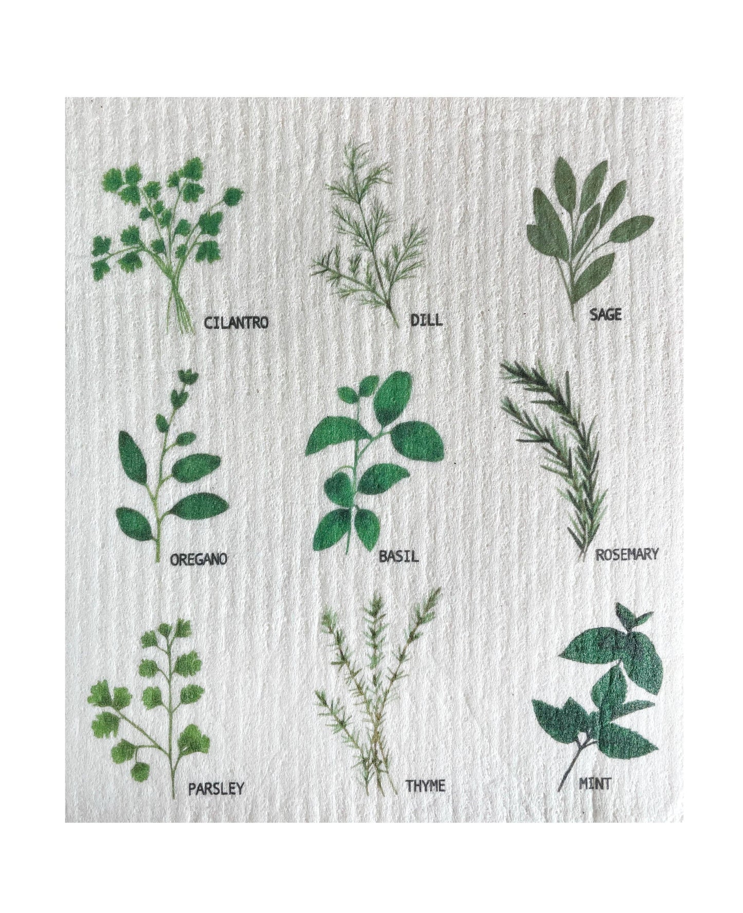 Herbs Swedish Dishcloth