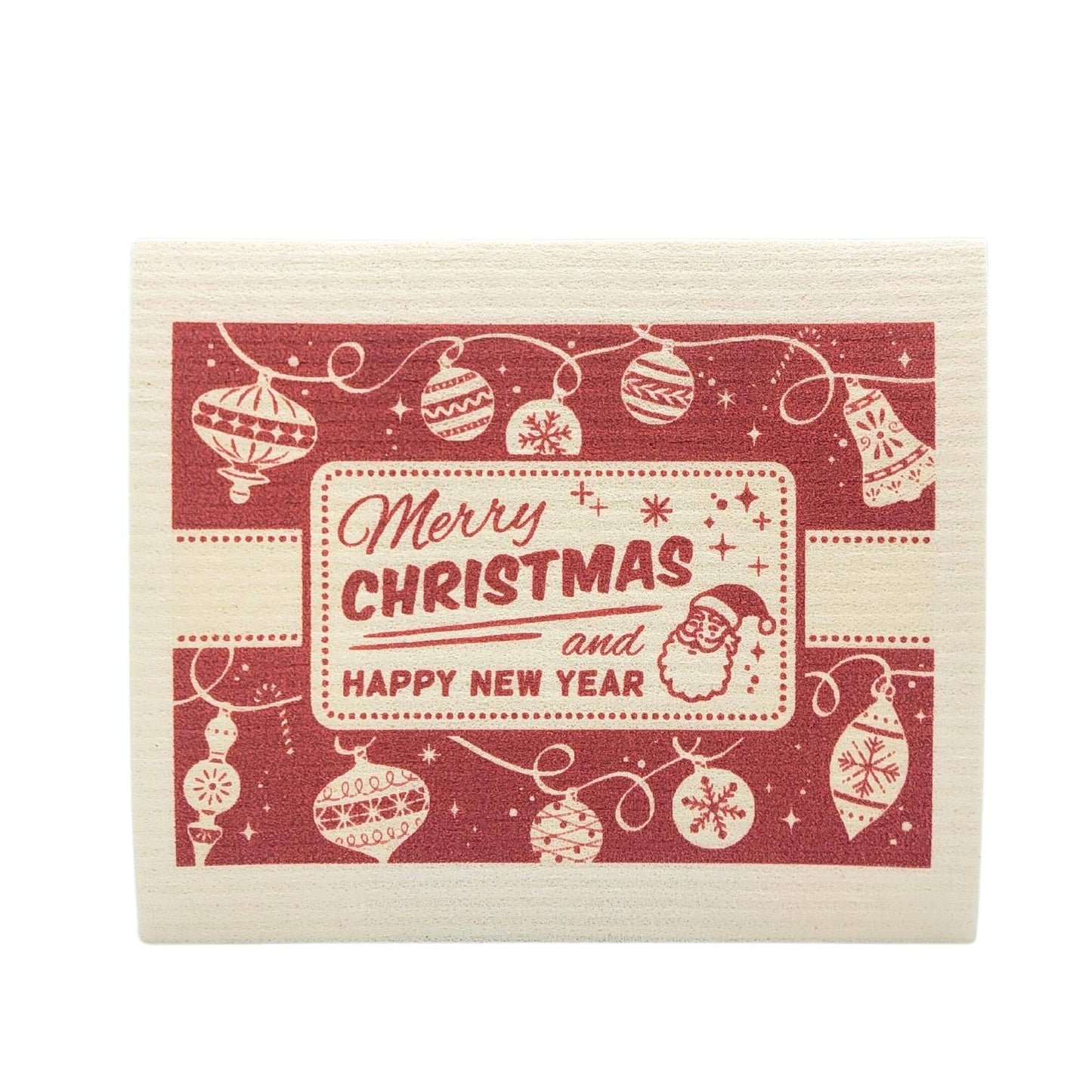 Merry Christmas Happy New Year Swedish Dishcloth