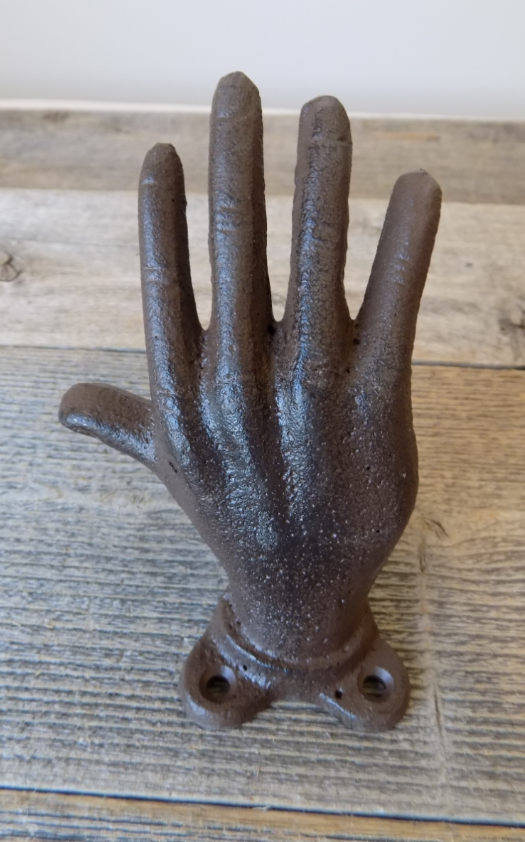 CAST IRON RUSTIC RIGHT HAND