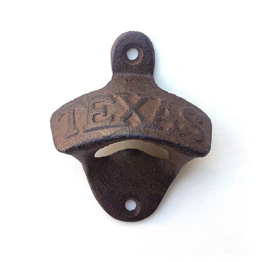 CAST IRON TEXAS WALL MOUNTED BOTTLE OPENER