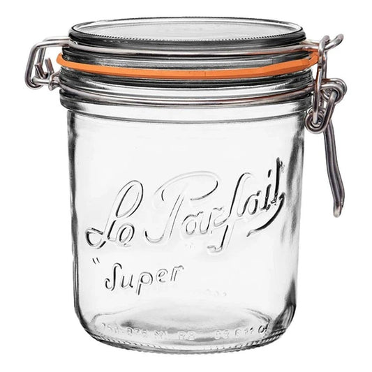 750ml Tapered French Glass Preserving Jar W Airtight Rubber