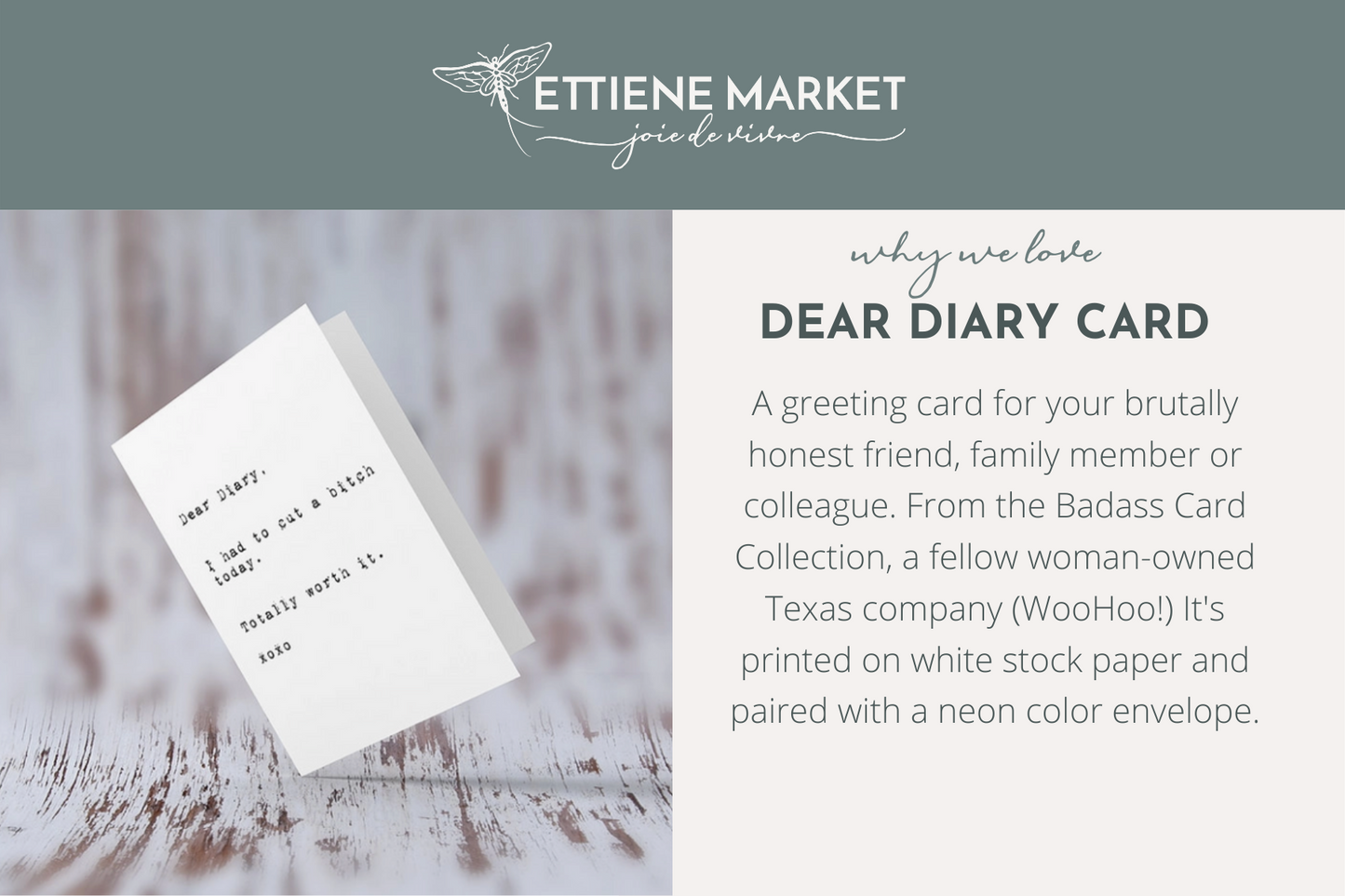 Card - Dear Diary