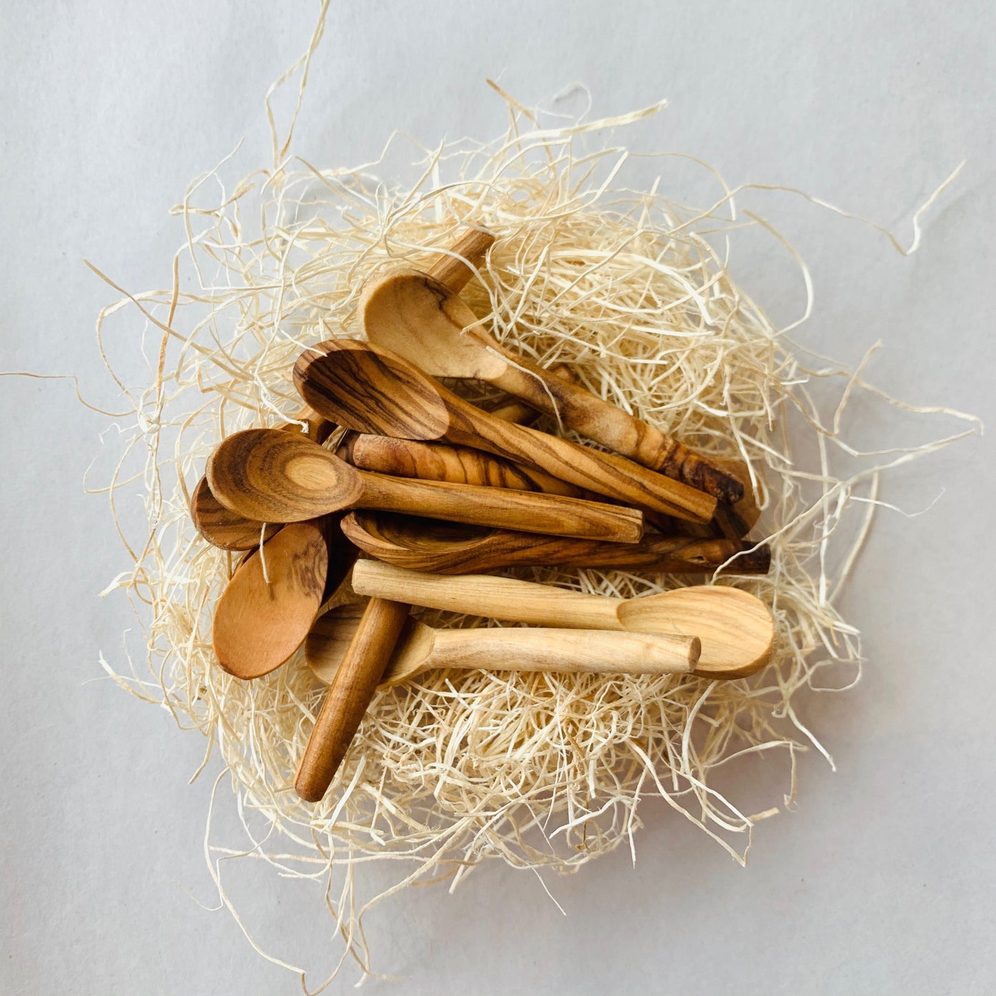 Tiny Olive Wood Salt Spoon (7cm) - Ettiene Market