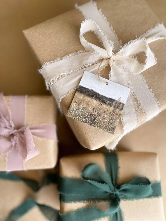 Wildflower Gift Tags | Vintage Art | Linen Paper